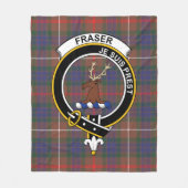 Clan Fraser Hunting Modern Tartan Pset Fleece Deken (Voorkant)