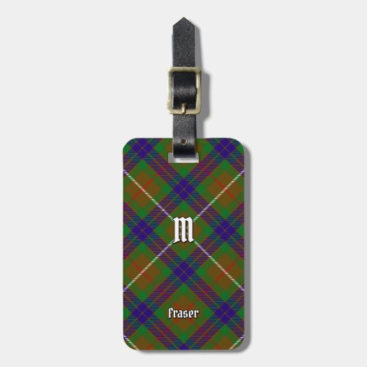 Clan Fraser Hunting Tartan Bagagelabel (Voorkant verticaal)