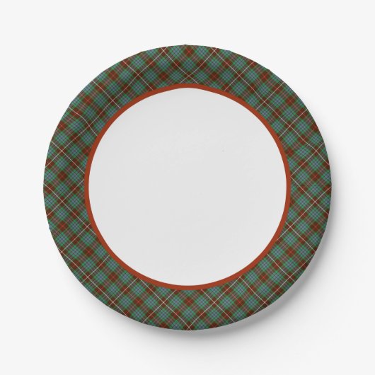 Clan Fraser Hunting Tartan Border Papieren Bordje (Voorkant)