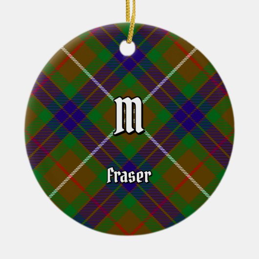 Clan Fraser Hunting Tartan Ceramic Ornament (Voorkant)