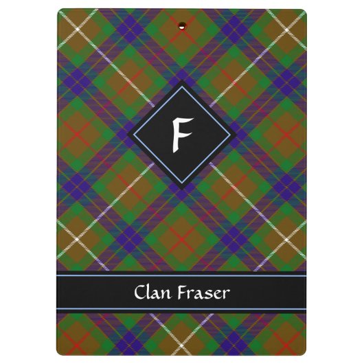 Clan Fraser Hunting Tartan Clipboard Klembord (Achterkant)