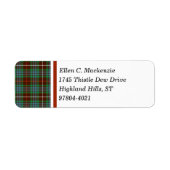 Clan Fraser Hunting Tartan Etiket (Voorkant)