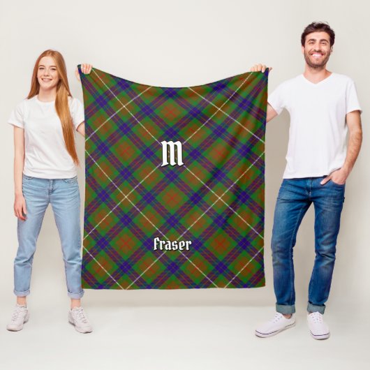 Clan Fraser Hunting Tartan Fleece Blanket Deken (In situ)
