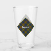 Clan Fraser Hunting Tartan Glass Glas (Achterkant)