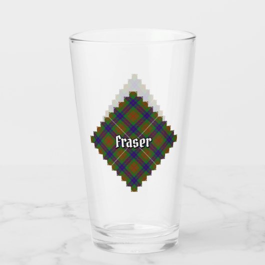 Clan Fraser Hunting Tartan Glass Glas (Achterkant)