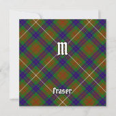 Clan Fraser Hunting Tartan Kaart (Voorkant)