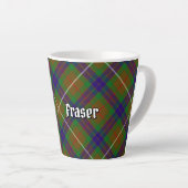 Clan Fraser Hunting Tartan Latte Mok (Rechterhoek)