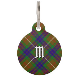 Clan Fraser Hunting Tartan Pet ID Tag Huisdierpenning