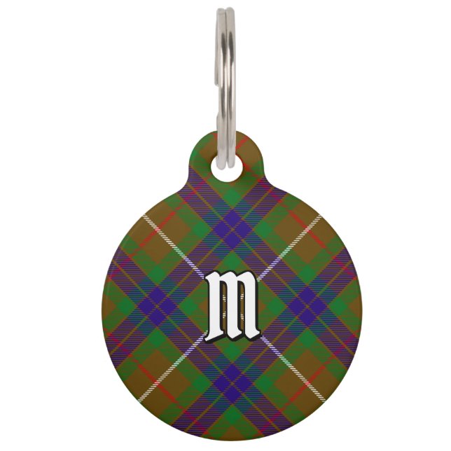Clan Fraser Hunting Tartan Pet ID Tag Huisdierpenning (Voorkant)