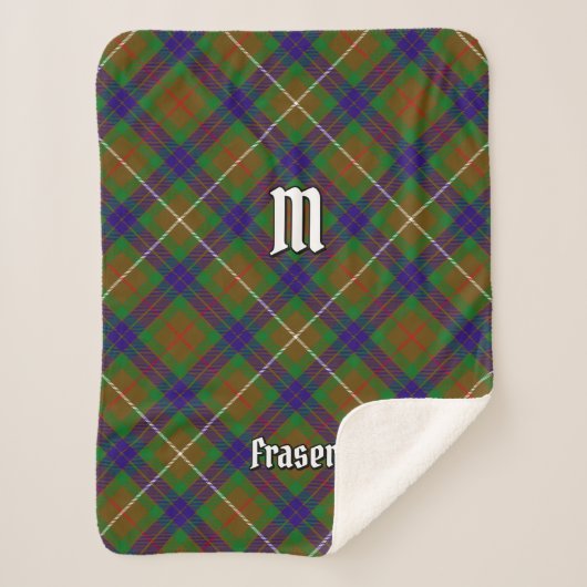 Clan Fraser Hunting Tartan Sherpa Blanket Deken (Voorkant)
