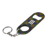 Clan Fraser Hunting Tartan Sleutelhanger Bottle Op Mini Flessenopener (Voorkant Gekanteld)