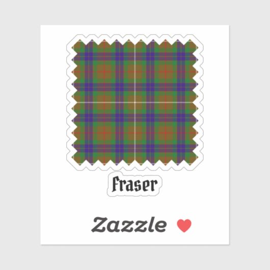 Clan Fraser Hunting Tartan Sticker (Vel)
