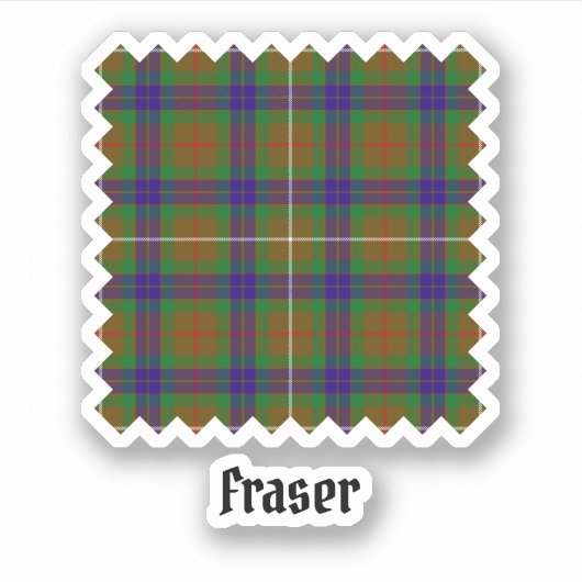 Clan Fraser Hunting Tartan Sticker (Voorkant)