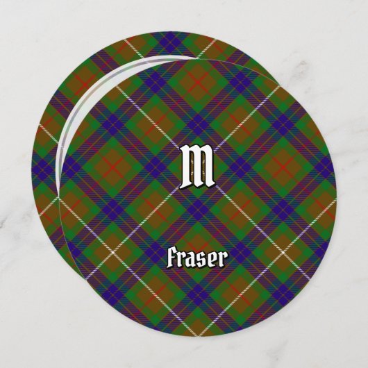 Clan Fraser Hunting Tartan Uitnodiging (Voorkant / Achterkant)