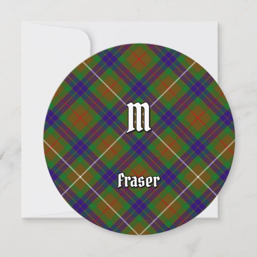 Clan Fraser Hunting Tartan Uitnodiging (Voorkant)
