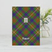 Clan Fraser Hunting Tartan Uitnodiging (Staand voorkant)