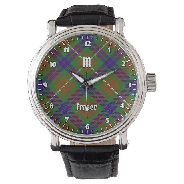 Clan Fraser Hunting Tartan Watch Horloge (Voorkant)