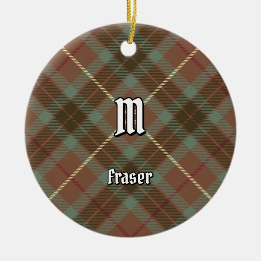 Clan Fraser Hunting Weather Tartan Keramisch Ornament (Voorkant)
