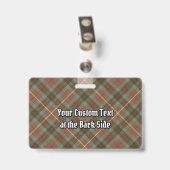 Clan Fraser Hunting Weathered Tartan Badge (Achterkant met clip)
