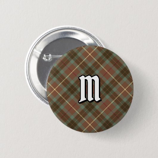 Clan Fraser Hunting Weathered Tartan Button (Voorkant /achterkant)
