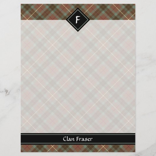 Clan Fraser Hunting Weathered Tartan Flyer (Achterkant)