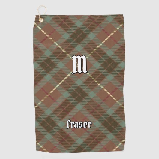 Clan Fraser Hunting Weathered Tartan Golf Towel Golfhanddoek (Voorkant)
