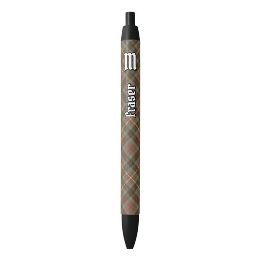 Clan Fraser Hunting Weathered Tartan Ink Pen (Voorkant Verticaal)