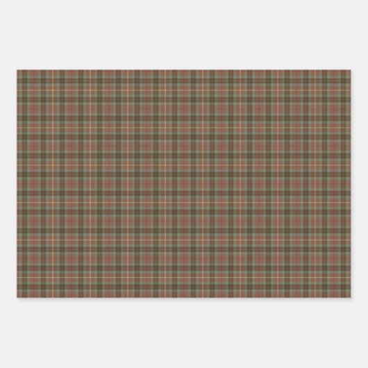 Clan Fraser Hunting Weathered Tartan Inpakpapier Vel (Voorkant)