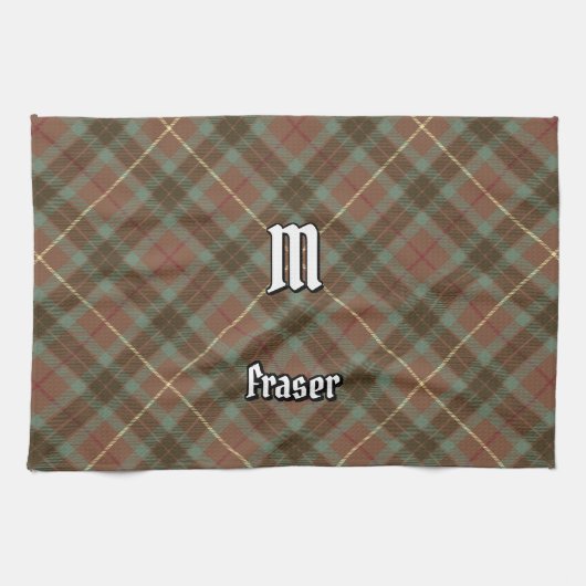 Clan Fraser Hunting Weathered Tartan Kitchen Towel Theedoek (Horizontaal)