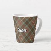 Clan Fraser Hunting Weathered Tartan Latte Mok (Rechterhoek)