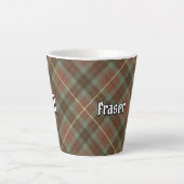 Clan Fraser Hunting Weathered Tartan Latte Mok (Voorkant)