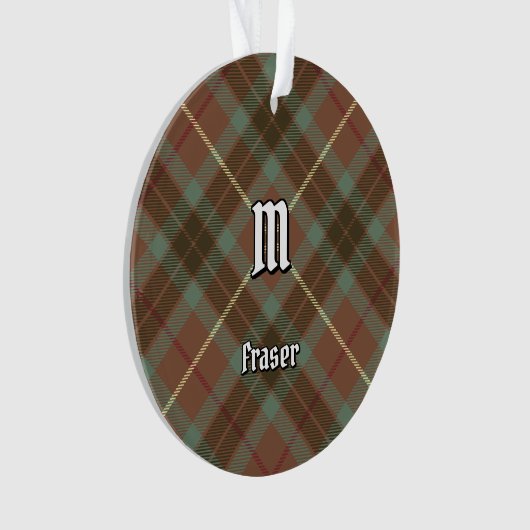 Clan Fraser Hunting Weathered Tartan Ornament (voorkant)