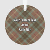 Clan Fraser Hunting Weathered Tartan Ornament (achterkant)