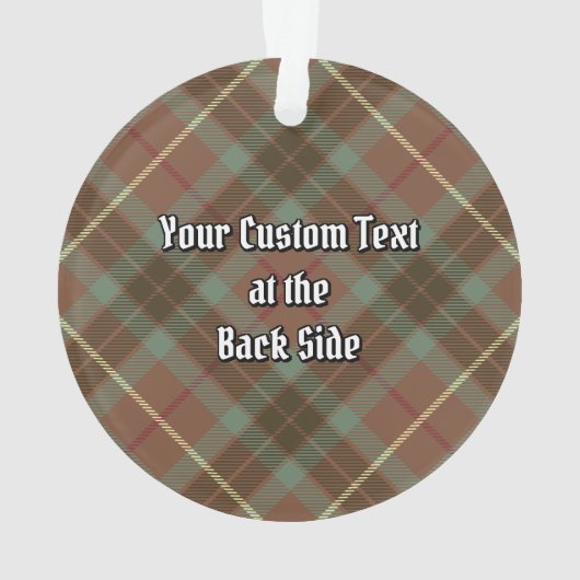 Clan Fraser Hunting Weathered Tartan Ornament (achterkant)