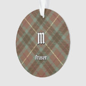 Clan Fraser Hunting Weathered Tartan Ornament (voorkant)