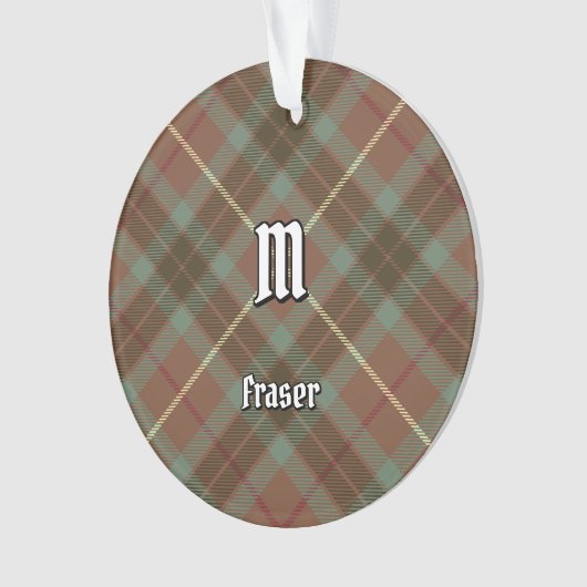 Clan Fraser Hunting Weathered Tartan Ornament (voorkant)