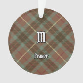 Clan Fraser Hunting Weathered Tartan Ornament (voorkant)