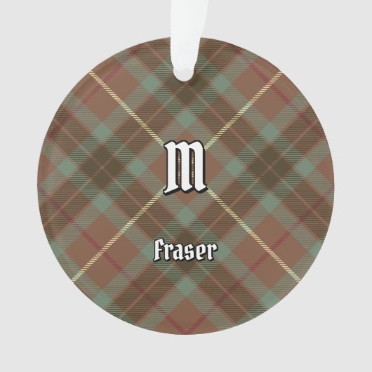 Clan Fraser Hunting Weathered Tartan Ornament (voorkant)