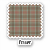 Clan Fraser Hunting Weathered Tartan Sticker (Voorkant)