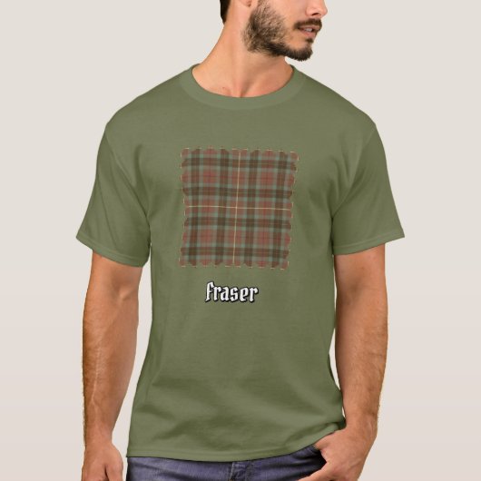 Clan Fraser Hunting Weathered Tartan T-Shirt (Voorkant)