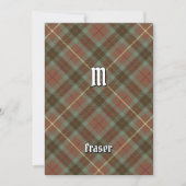 Clan Fraser Hunting Weathered Tartan Uitnodiging (Voorkant)