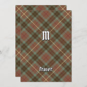 Clan Fraser Hunting Weathered Tartan Uitnodiging (Voorkant / Achterkant)