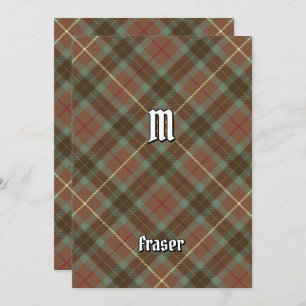 Clan Fraser Hunting Weathered Tartan Uitnodiging