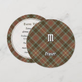 Clan Fraser Hunting Weathered Tartan Uitnodiging (Voorkant / Achterkant)