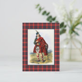 Clan Fraser  Illustratie Tartan Lijst Briefkaart (Staand voorkant)
