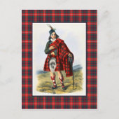 Clan Fraser  Illustratie Tartan Lijst Briefkaart (Voorkant)