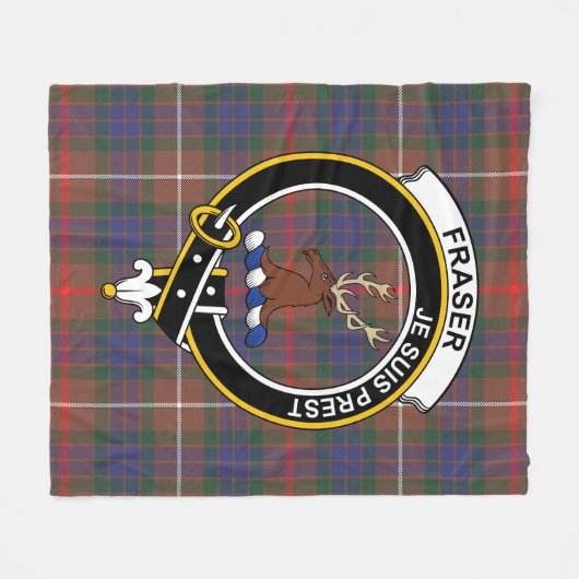 Clan Fraser jaagend moderne Lovat Clan badge Tar Fleece Deken (Voorkant (Horizontaal))