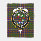 Clan Fraser Jacht Clan Badge Tartan Plaid Fleece Deken (Voorkant)