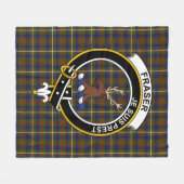 Clan Fraser jacht op Lovat Clan badge Clan badge Fleece Deken (Voorkant (Horizontaal))