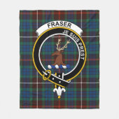 Clan Fraser jachtantenne van losse tartan geplakt Fleece Deken (Voorkant)